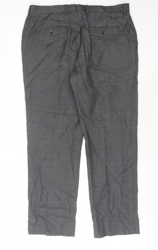 Austin Reed Men's Grey Wool Trousers Size 36S