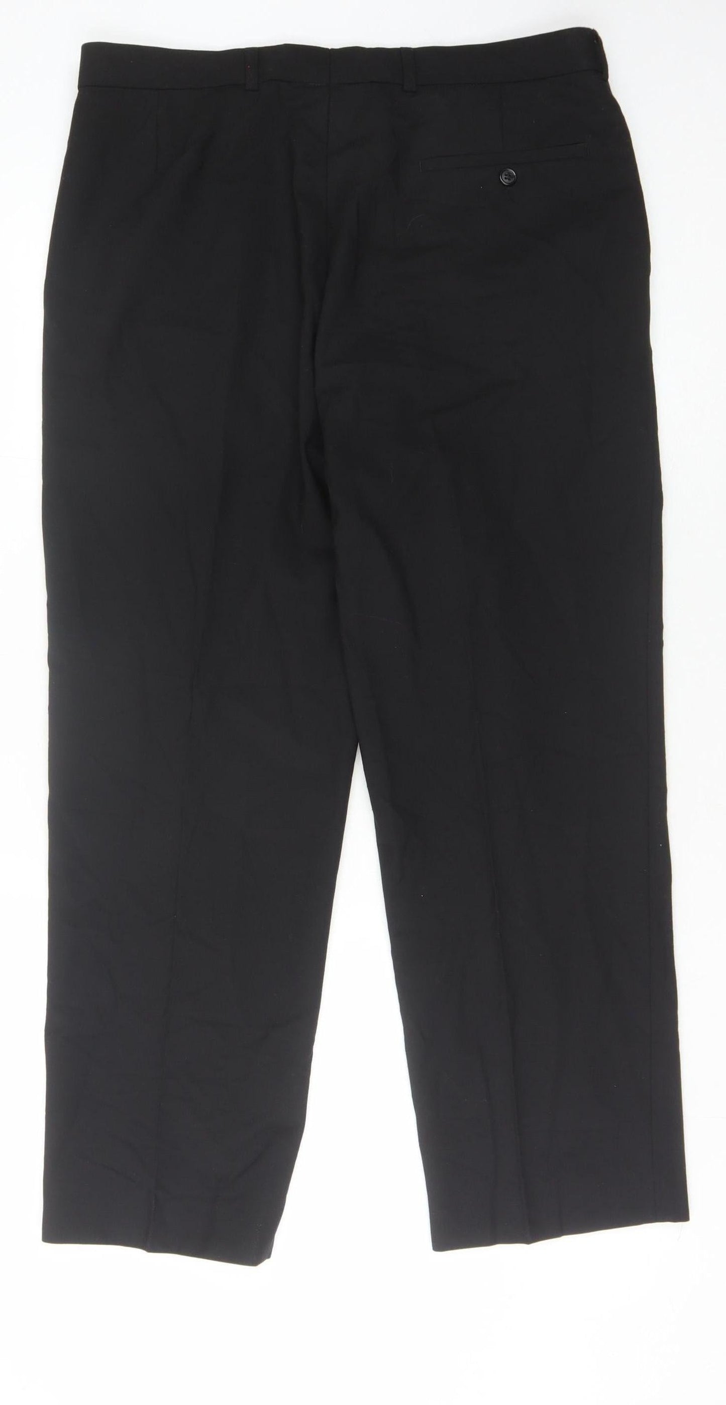 Marks and Spencer Men's Black Wool Trousers 34