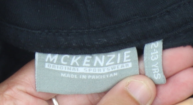McKenzie Boys Black Full Zip Hoodie 12-13 Years