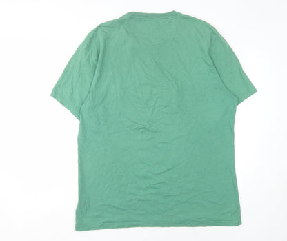 Barbour Men's Green Cotton T Shirt Green 2XL