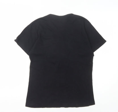 Womens UK Size UK 8/10 The Beatles Black  T-Shirt