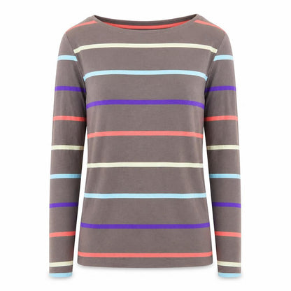 Womens UK Size S Oasis Multicoloured Basic T-Shirt