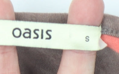 Womens UK Size S Oasis Multicoloured Basic T-Shirt