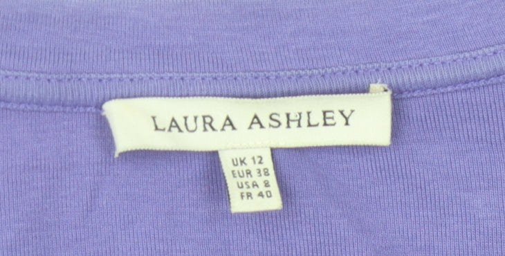Womens UK Size 12 Laura Ashley Purple Cardigan Jumper