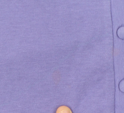 Womens UK Size 12 Laura Ashley Purple Cardigan Jumper