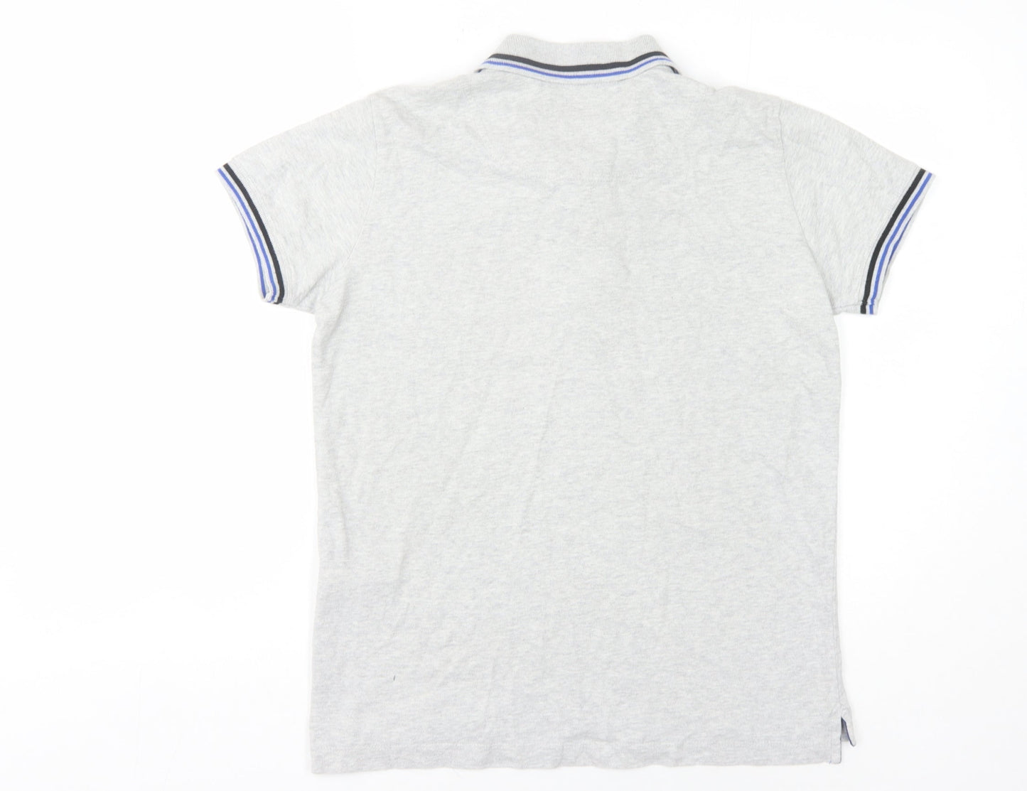 Diesel Men's Grey Short Sleeve Polo Shirt S Comfortable