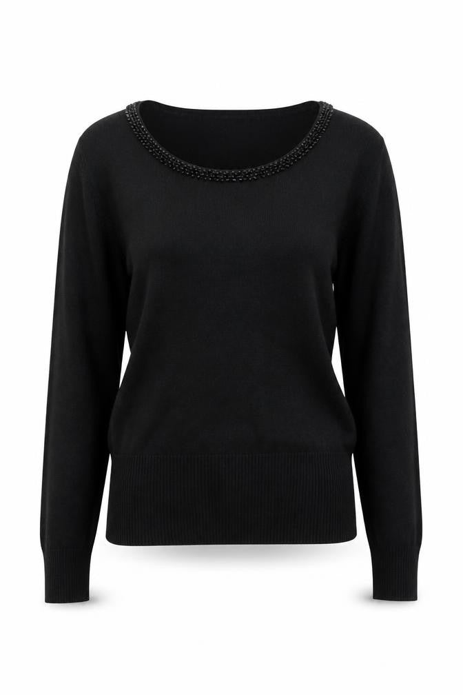 Womens UK Size M John Lewis Black Pullover Jumper