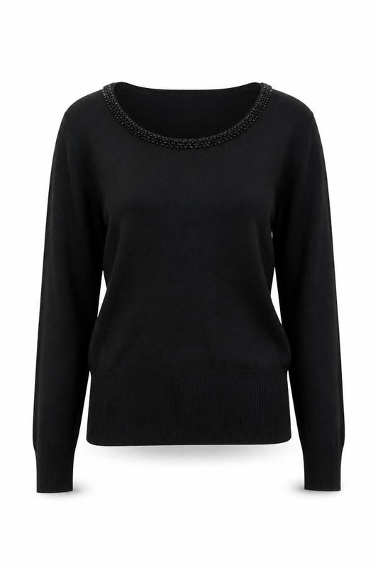 Womens UK Size M John Lewis Black Pullover Jumper