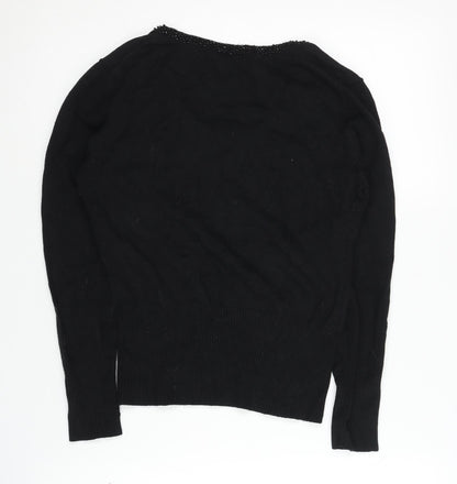 Womens UK Size M John Lewis Black Pullover Jumper