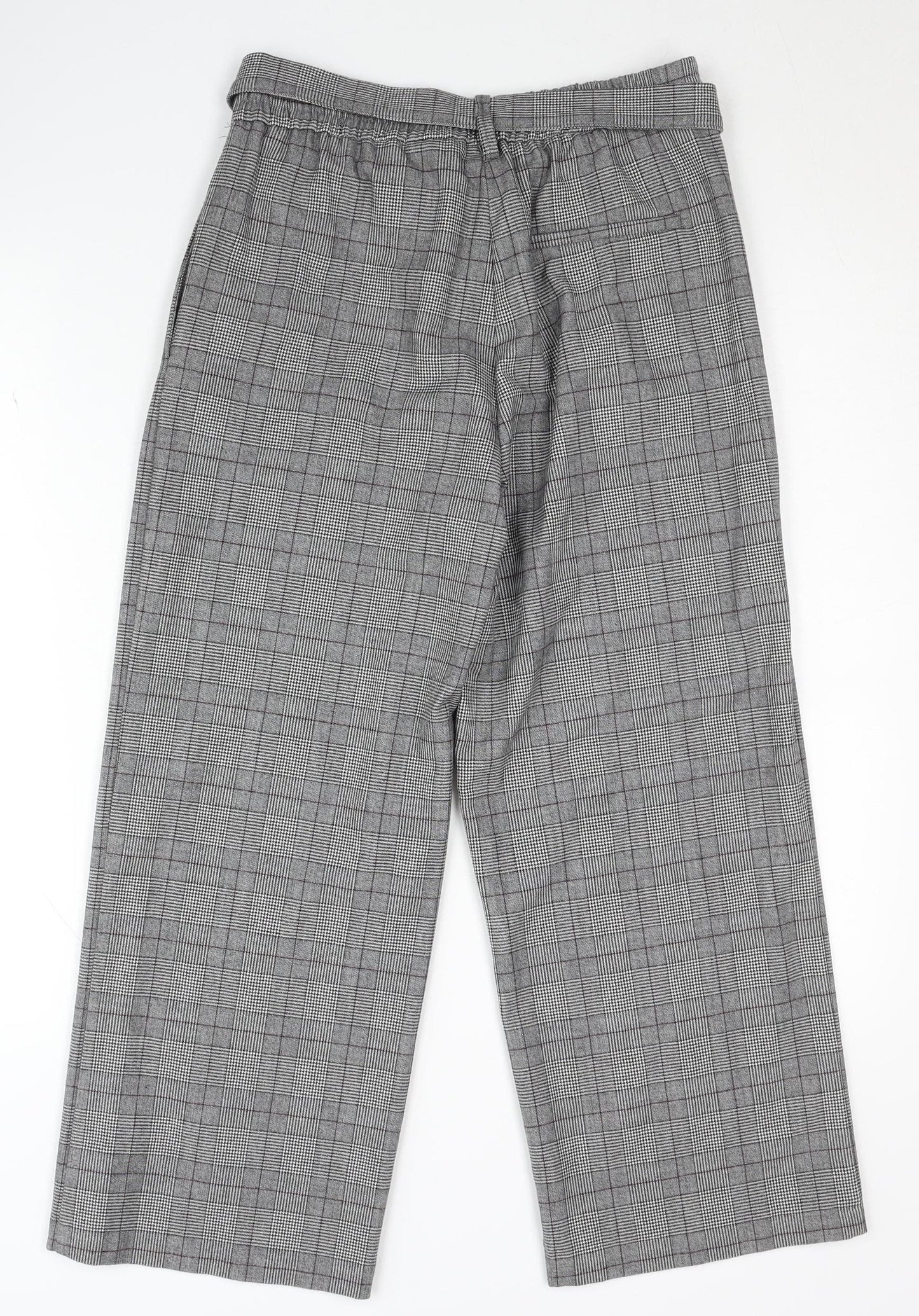 Womens UK Size S Zara Regular Fit Casual Grey Trousers