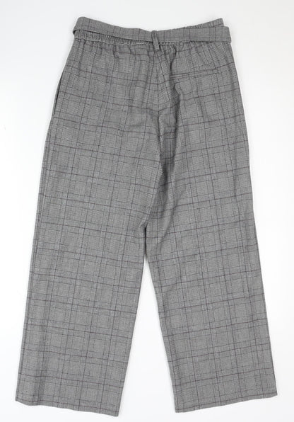 Womens UK Size S Zara Regular Fit Casual Grey Trousers
