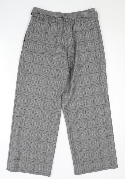 Womens UK Size S Zara Regular Fit Casual Grey Trousers
