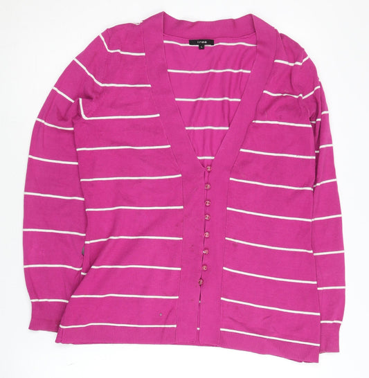 Womens UK Size L Linea Pink Cardigan Jumper