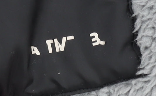 H&M Boys Black and Grey Puffer Jacket, Hooded, Size 10-12 Years