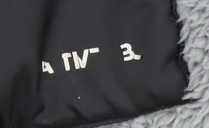H&M Boys Black and Grey Puffer Jacket, Hooded, Size 10-12 Years