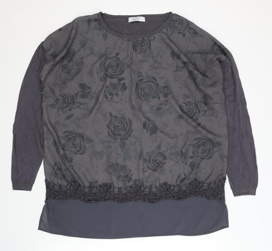 Womens UK Size 12 Marks and Spencer Grey Pullover Jumper