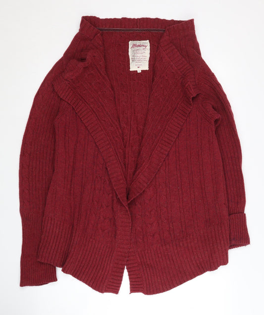 Womens UK Size 14 Mantaray Red Cardigan Jumper