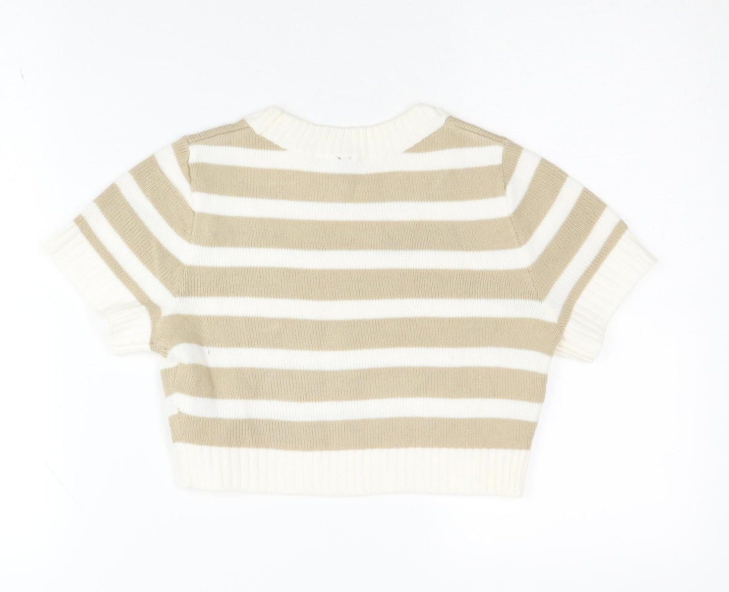 Womens UK Size XS H&M Beige Pullover Jumper
