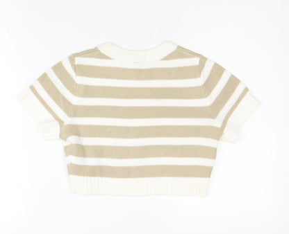 Womens UK Size XS H&M Beige Pullover Jumper