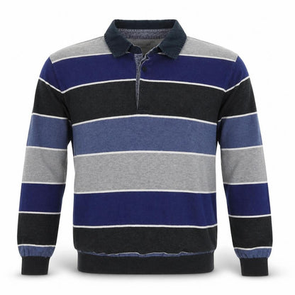 Mens UK Size XL Atlantic Bay Multicoloured Henley Jumper