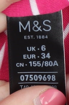 Womens UK Size 6 Marks and Spencer Pink Rain Coat