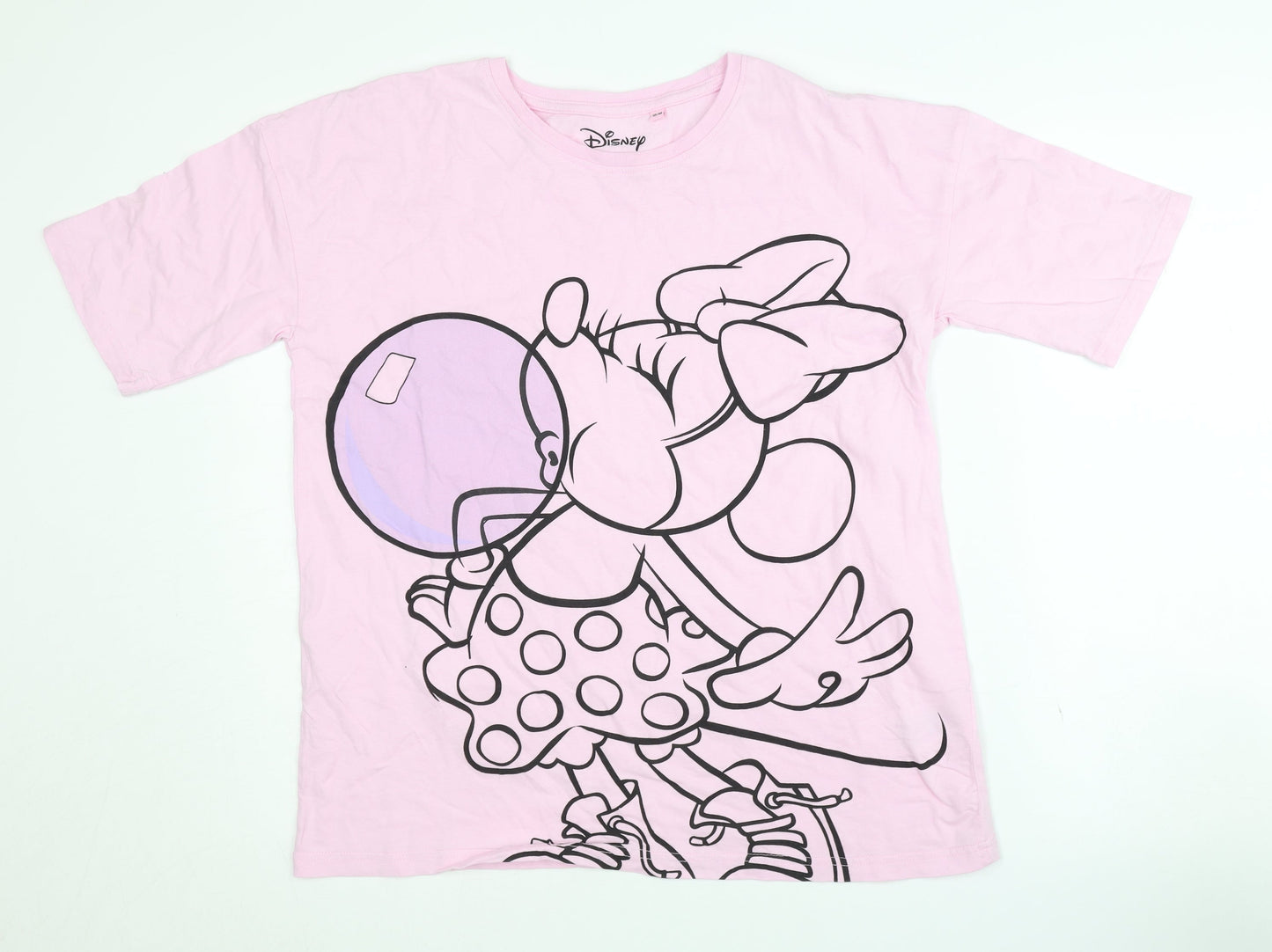 Womens UK Size M Disney Pink  T-Shirt