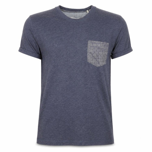 Spitalfields Men's Blue S Crew Neck T-Shirt with Pocket