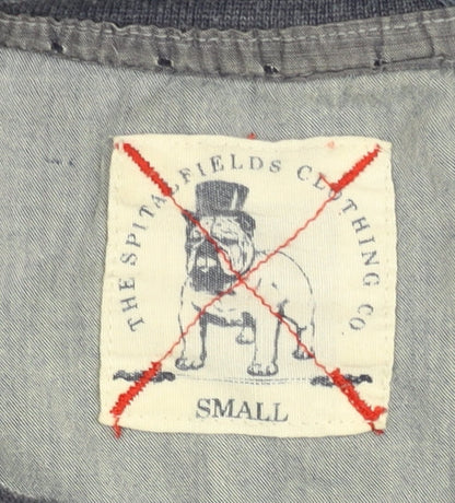 Spitalfields Men's Blue S Crew Neck T-Shirt with Pocket