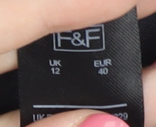 F&F Women's Black Rolling Stones T-Shirt Size 12