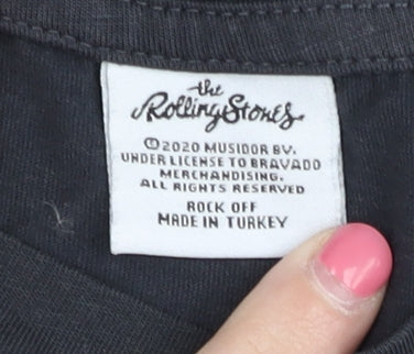 F&F Women's Black Rolling Stones T-Shirt Size 12