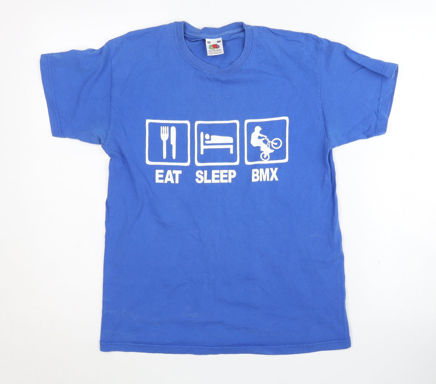 Fruit of the Loom Boys Blue BMX T-Shirt 12-13 Years