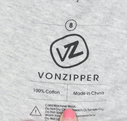 VonZipper Grey Sleeveless Tank Top Size 10
