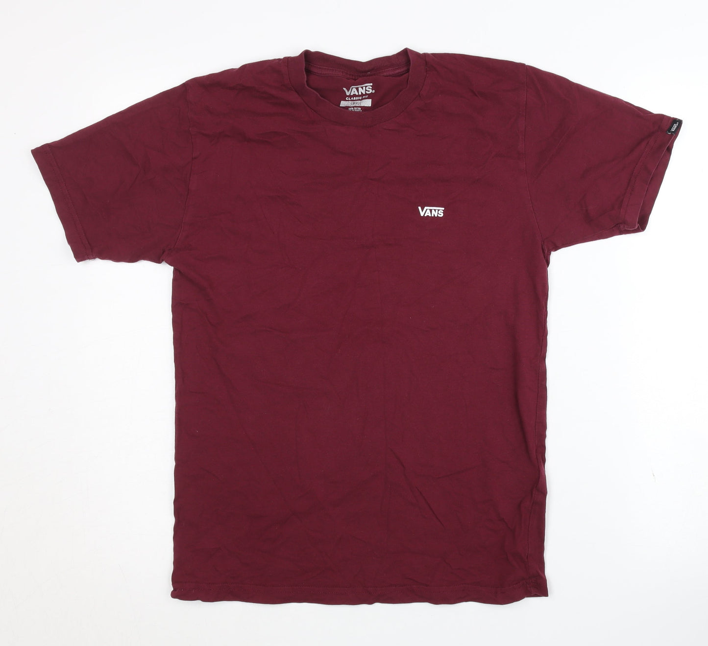 Vans Men's Red Classic Fit Crew Neck T-Shirt S