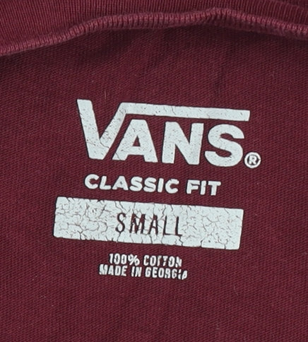 Vans Men's Red Classic Fit Crew Neck T-Shirt S