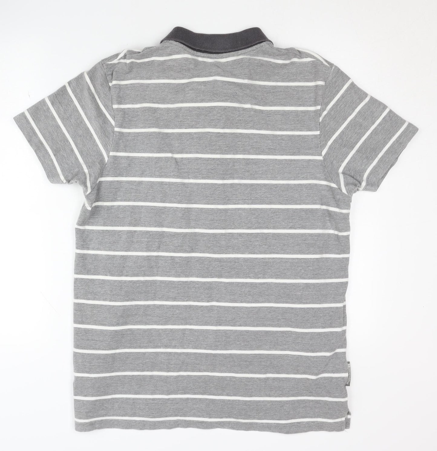 Mountain Warehouse Men's Grey Striped Polo Shirt - L