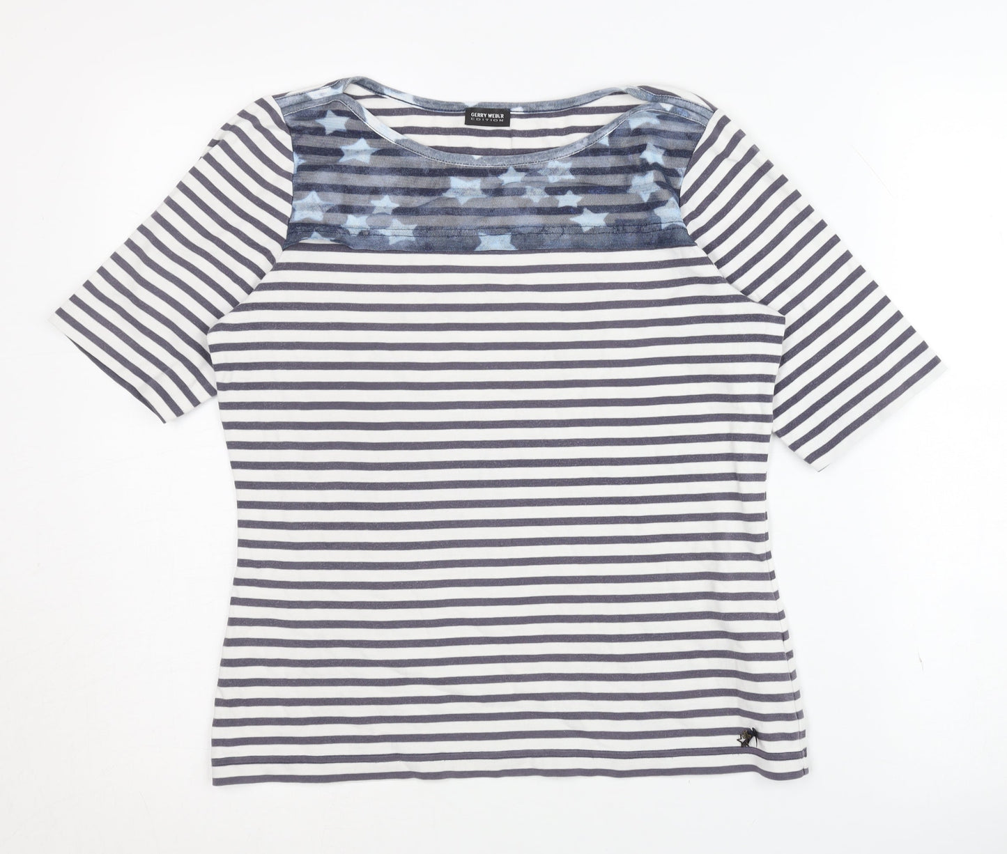 Womens UK Size 10 Gerry Weber Blue Classic T-Shirt