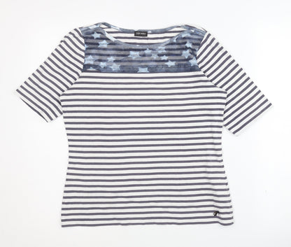 Womens UK Size 10 Gerry Weber Blue Classic T-Shirt