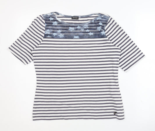 Womens UK Size 10 Gerry Weber Blue Classic T-Shirt