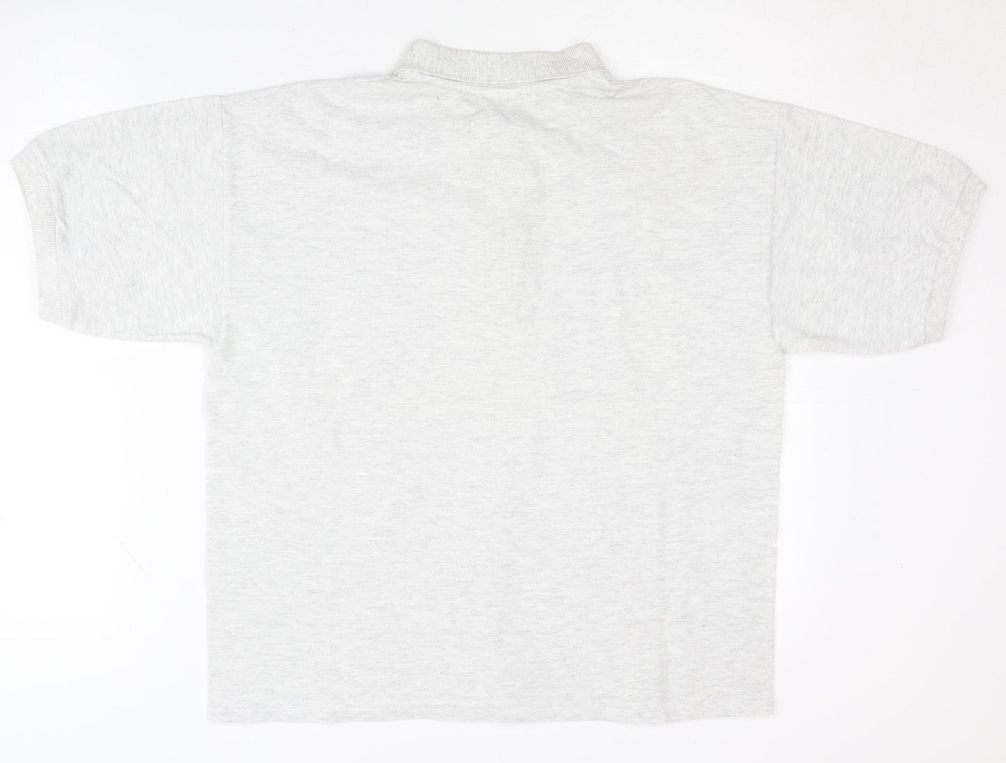 Gildan Men’s Grey Polo with Graphic Print, Size M