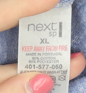 Next Men's XL Blue Graphic Print T-Shirt Casual