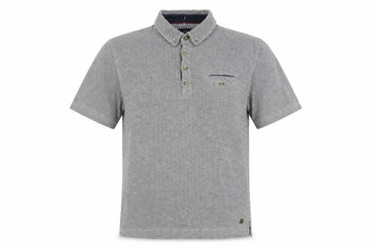 White Stuff Men's Grey Polo Shirt, Size S, Geometric Style