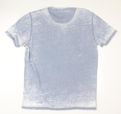 Next Men's Blue Graphic XL T-Shirt - Polyester Blend