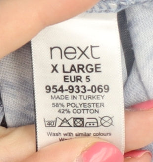 Next Men's Blue Graphic XL T-Shirt - Polyester Blend