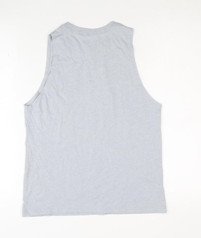 Under Armour Grey Tank Top, Unisex S, Loose Fit, Gym Ready