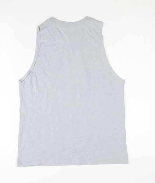 Under Armour Grey Tank Top, Unisex S, Loose Fit, Gym Ready