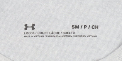 Under Armour Grey Tank Top, Unisex S, Loose Fit, Gym Ready