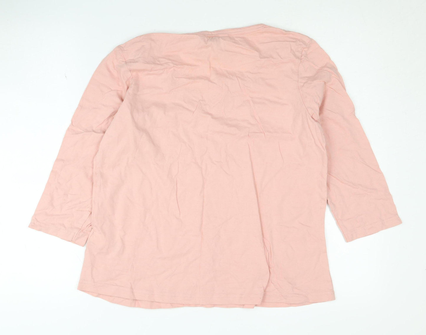 Womens UK Size 12 Dorothy Perkins Pink Basic T-Shirt