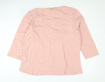 Womens UK Size 12 Dorothy Perkins Pink Basic T-Shirt