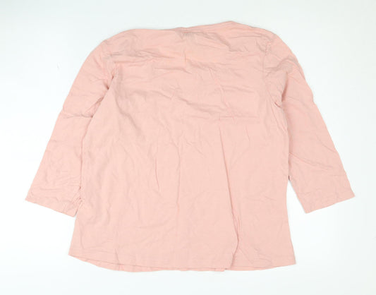 Womens UK Size 12 Dorothy Perkins Pink Basic T-Shirt