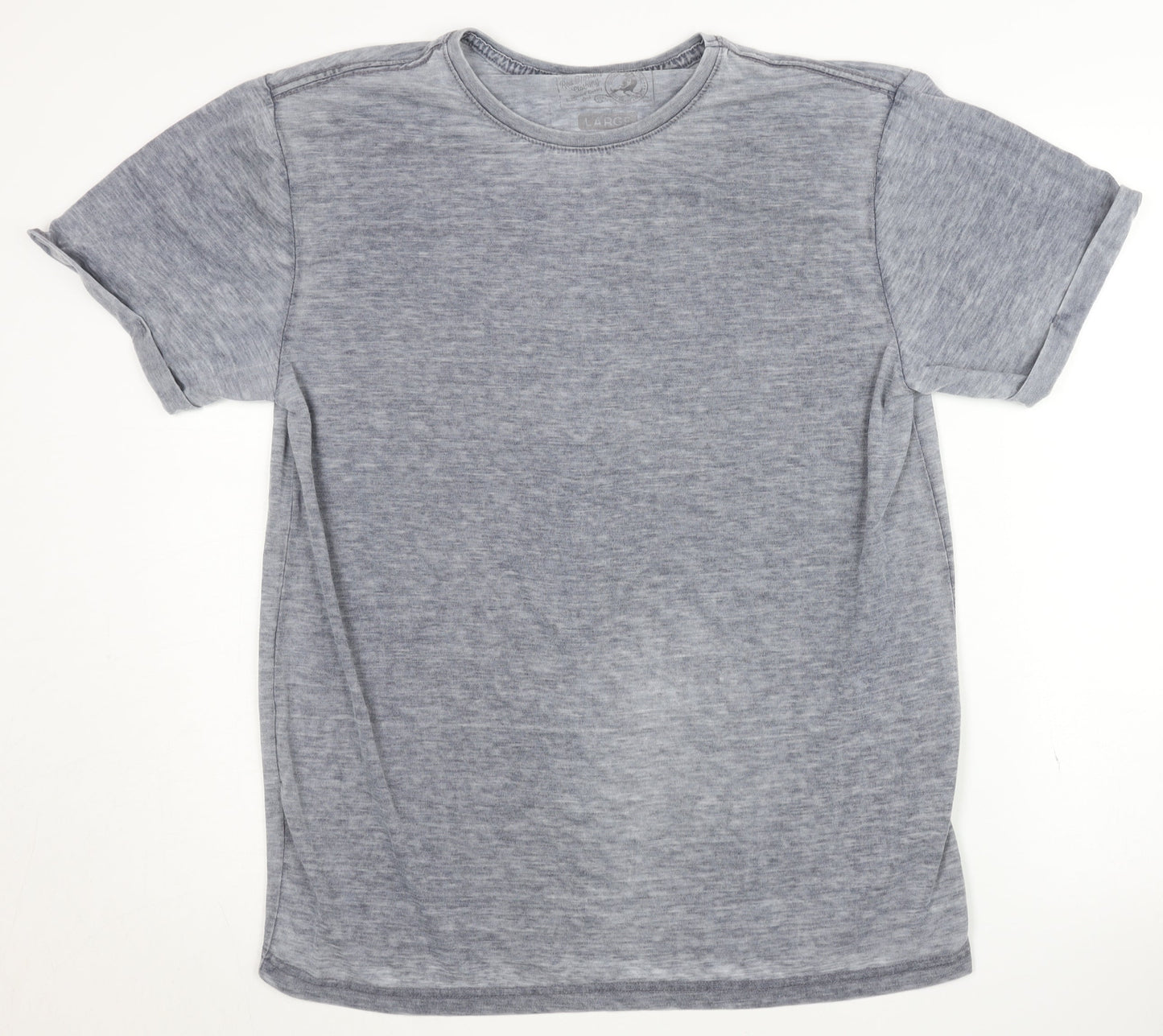 Red Herring Men's Grey T-Shirt L Crew Neck Short Sleeve